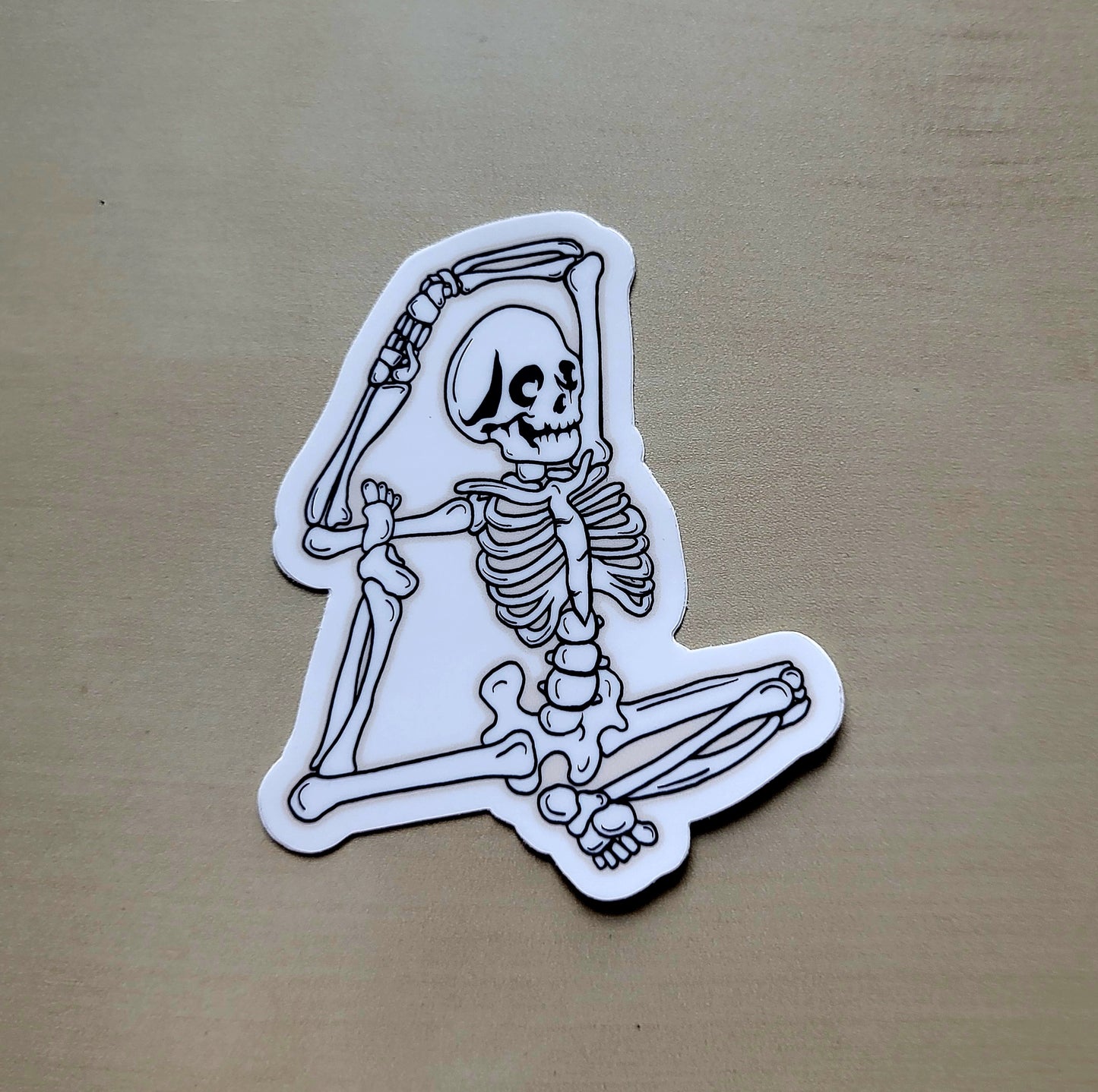 Skeleton Yoga Stickers