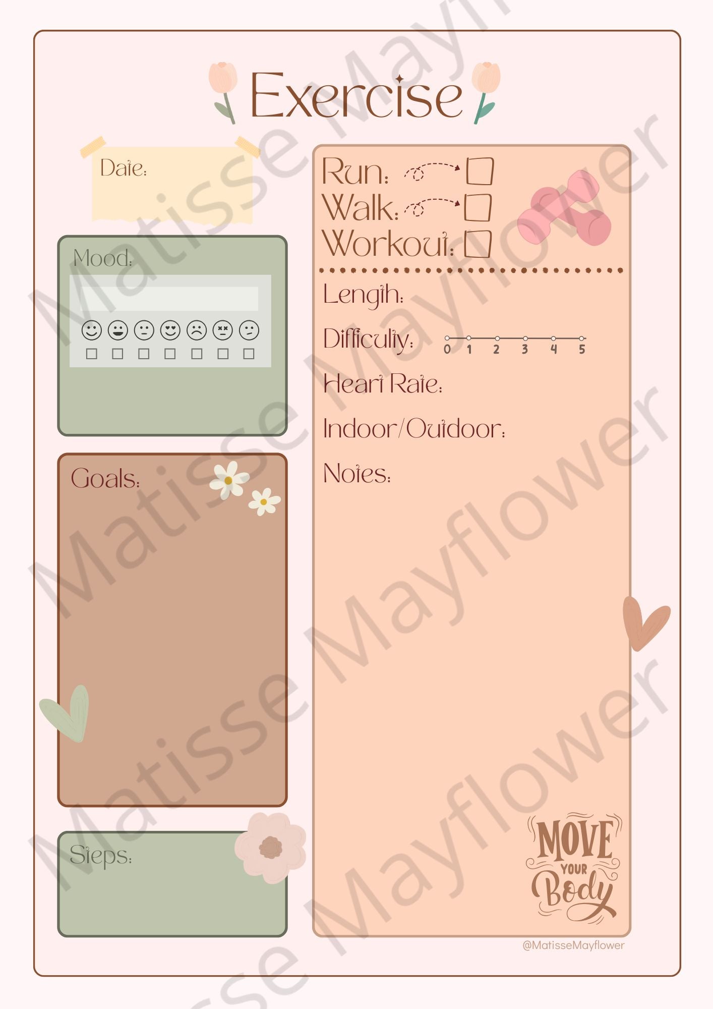 Weight Loss Tracker Journal | Daily Fitness Planner | Health & Wellness Journal