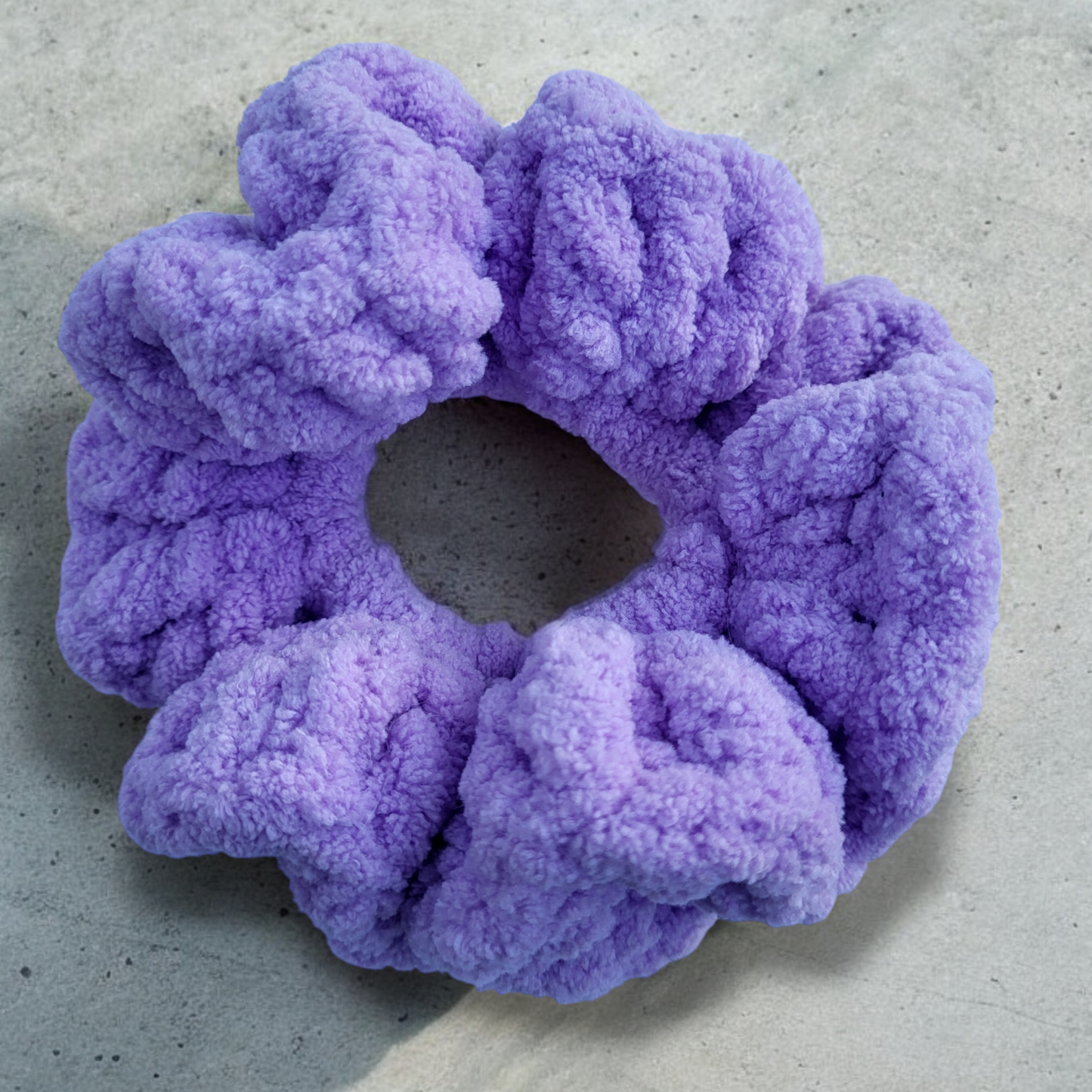 Fluffy Purple Scrunchie