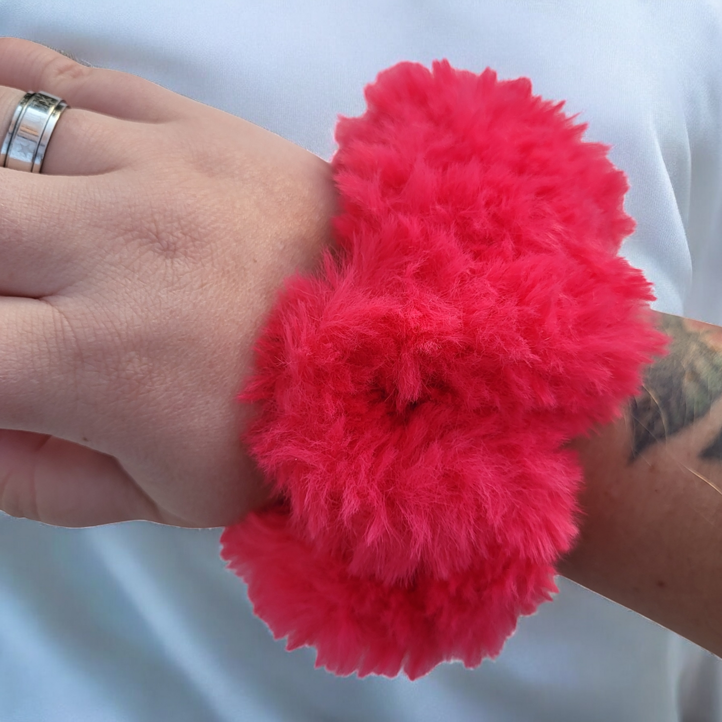 Jumbo Fur Scrunchie