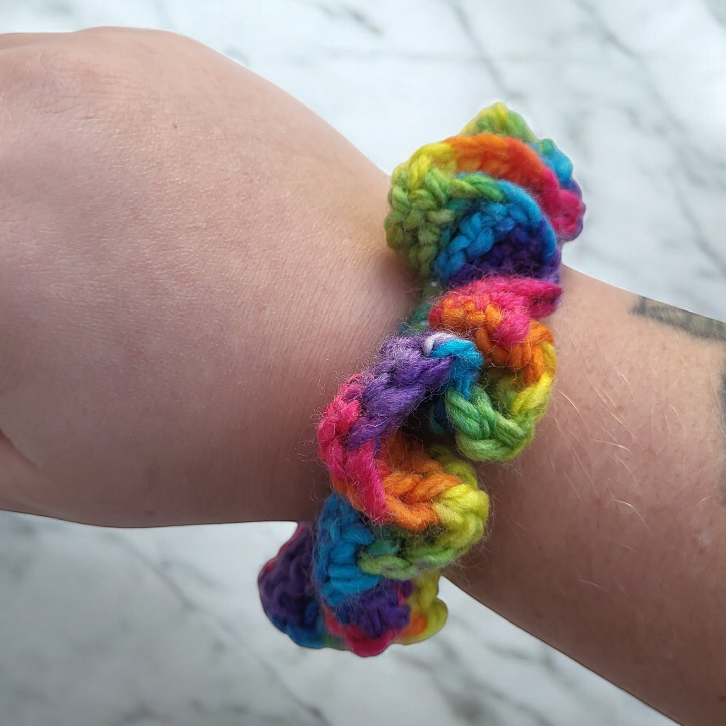 Rainbow Mini Scrunchie