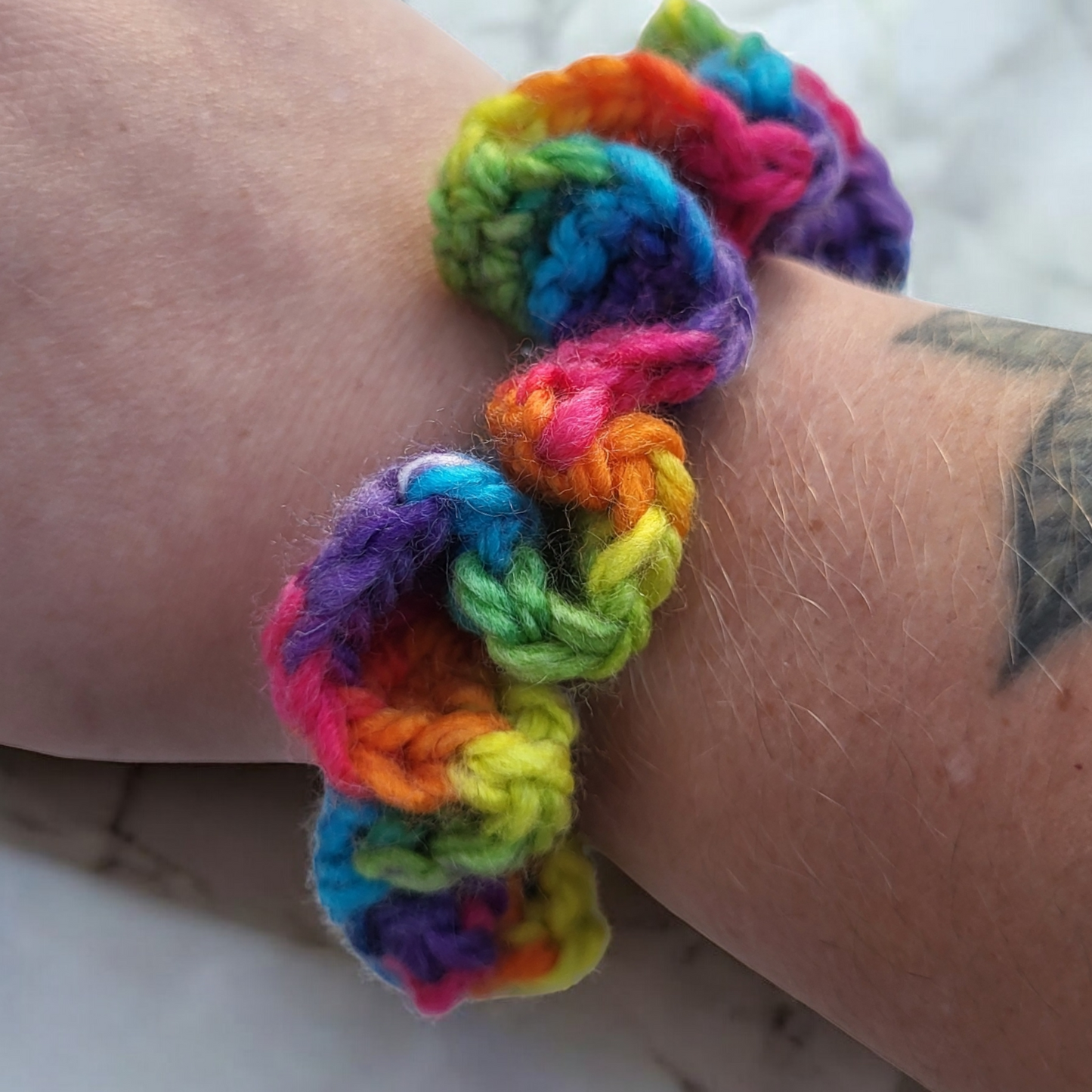 Rainbow Mini Scrunchie