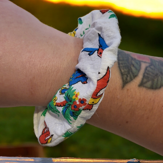 Dino Fabric Scrunchie