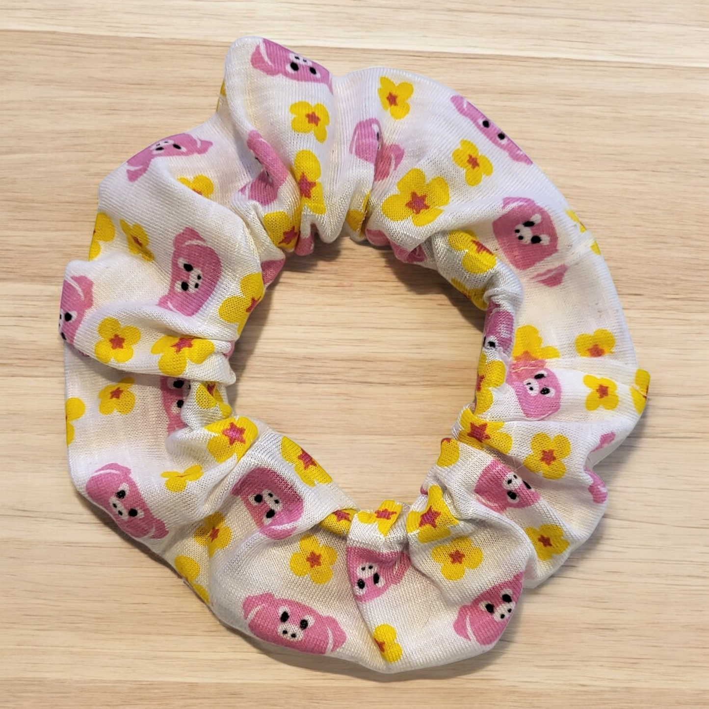 Piggy Print Fabric Scrunchie