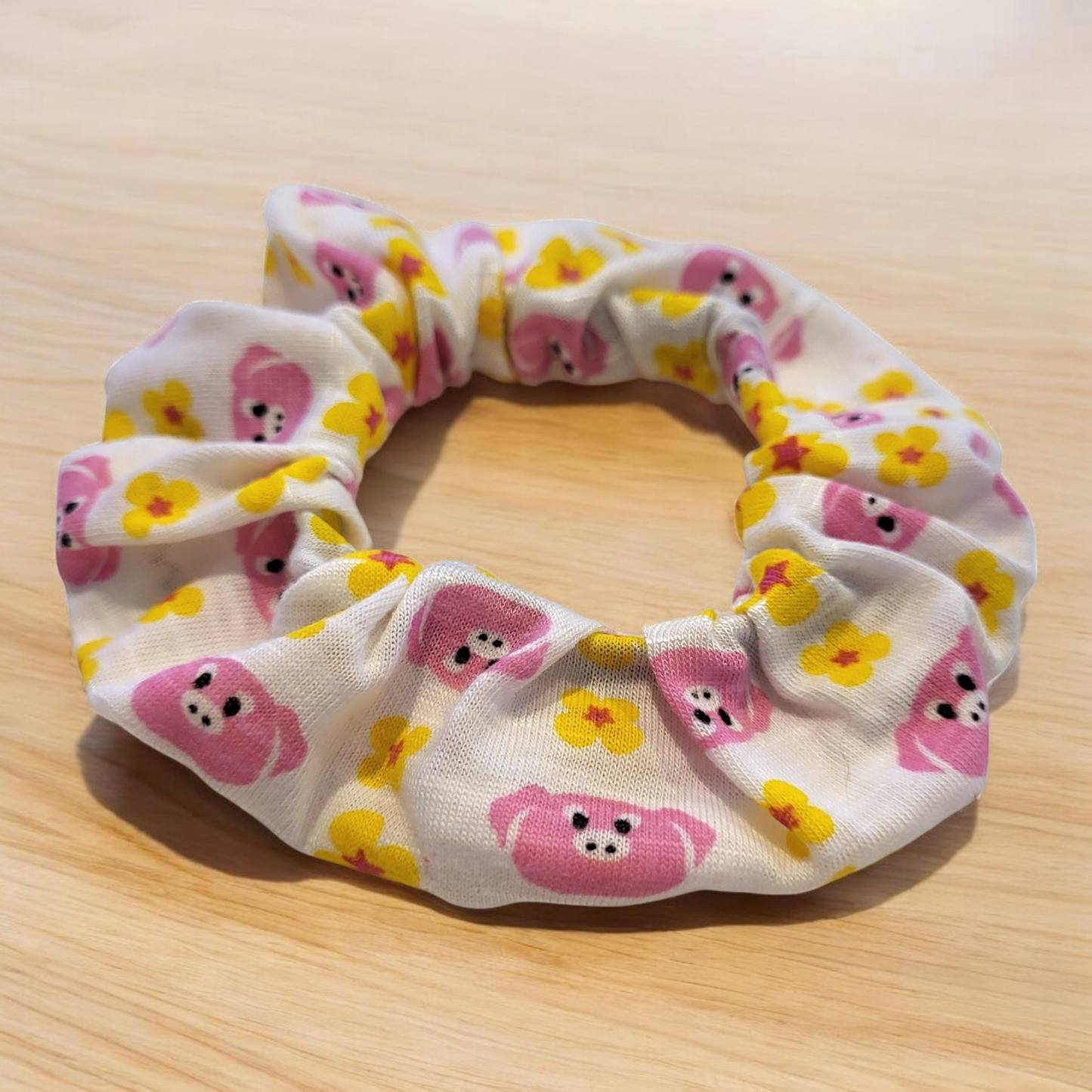 Piggy Print Fabric Scrunchie