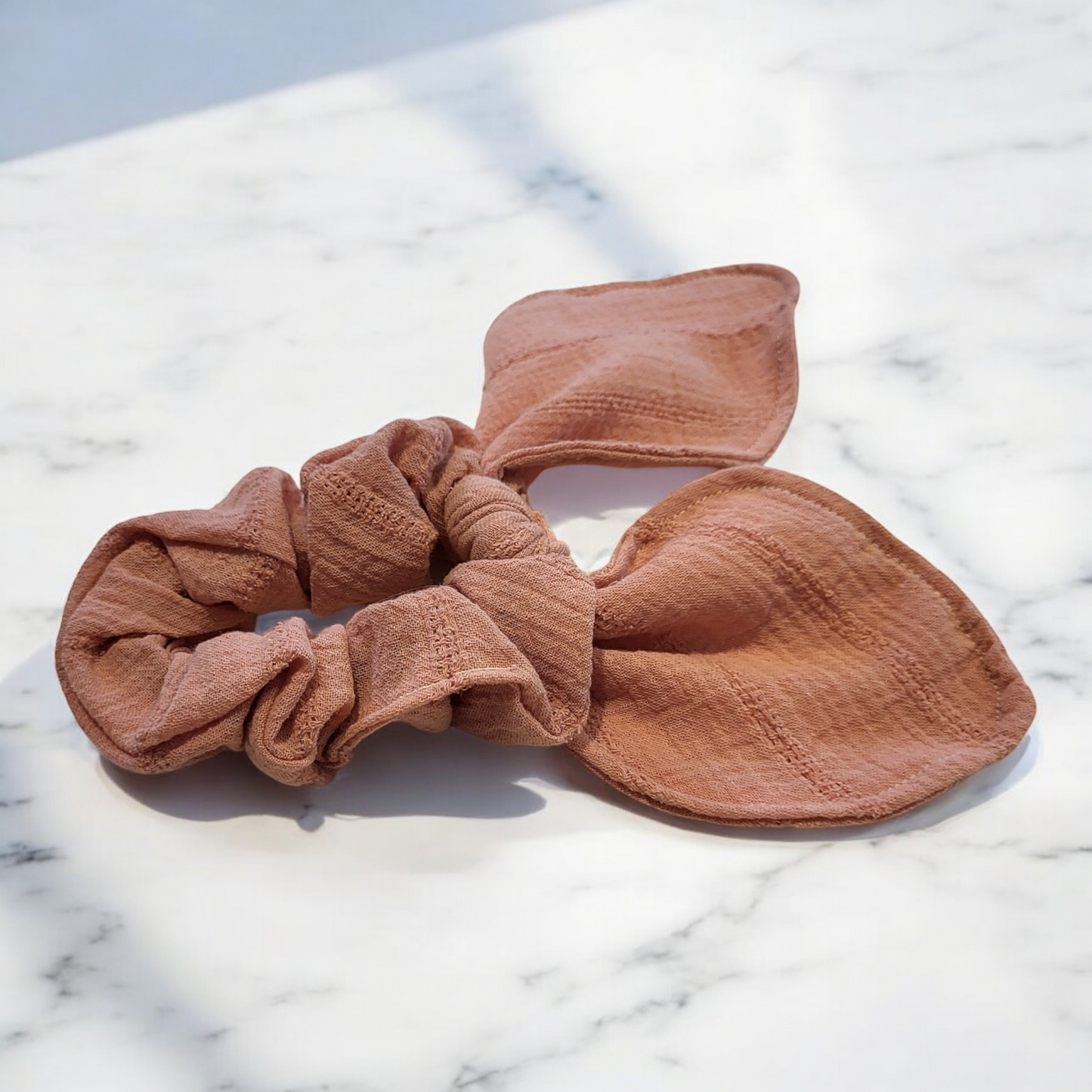 Farmhouse Pink Fabric Scrunchie