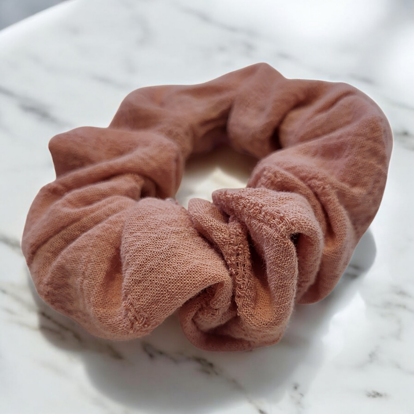 Farmhouse Pink Fabric Scrunchie